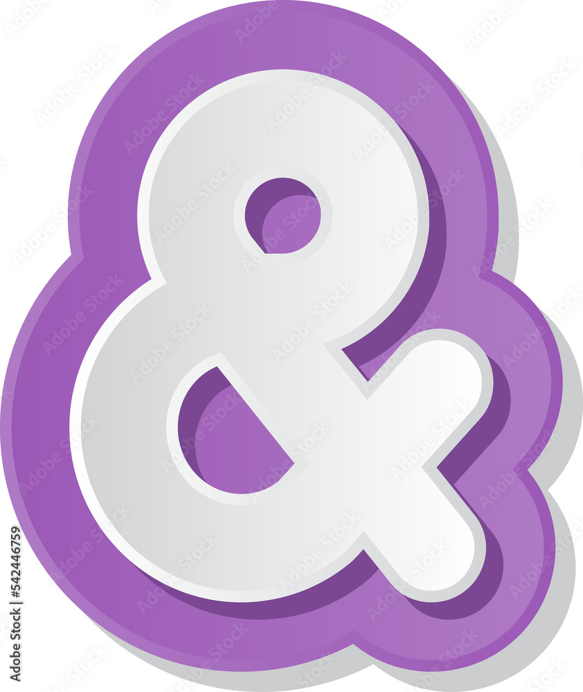 colorful paper alphabet symbols, and, & colorful paper alphabet symbols, and, &