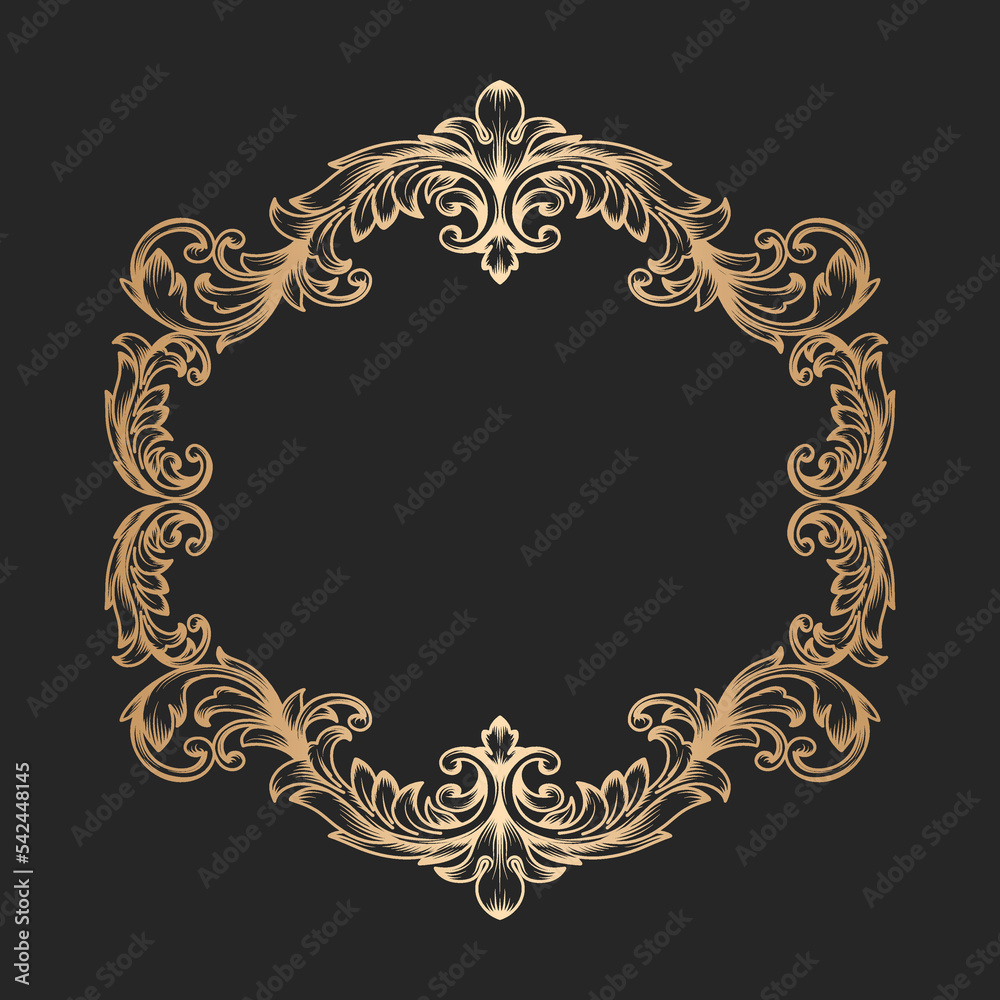 Luxury Vintage Golden Baroque Ornament Frame