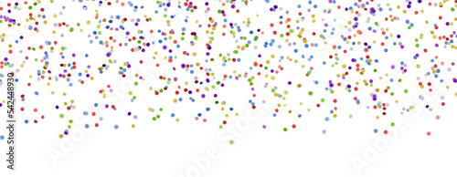 Multicolor confetti abstract background with a lot of falling pieces, isolated © vegefox.com