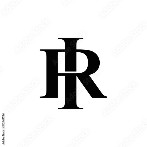 Abstract IR RI initials monogram logo design, icon for business, template, simple, elegant