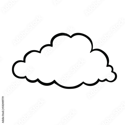 Cloud, cloud outline, line, vector