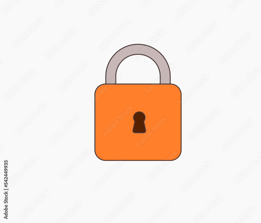 padlock safety vector design isolated
