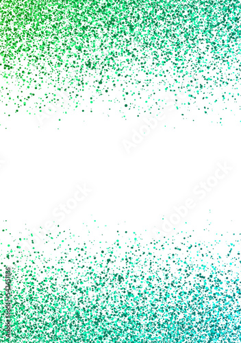 Holiday flyer blue green border glitter