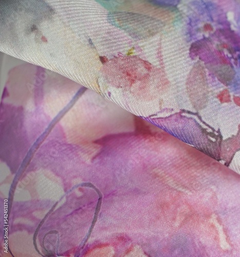 Empty fabric style background.  Colorful smooth satin design with copy space.