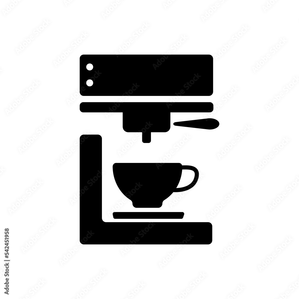 Coffee machine icon vector, filled flat sign, solid pictogram isolated on white. Symbol, logo illustration. Coffee machine icon vector, filled flat sign, solid pictogram isolated on white. Symbol, logo illustration.