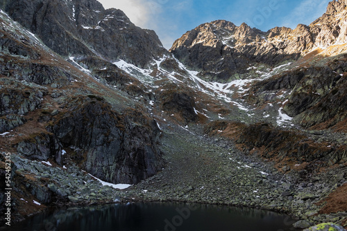 Obraz na płótnie Tatry krajobraz górski jesień słońce w salonie