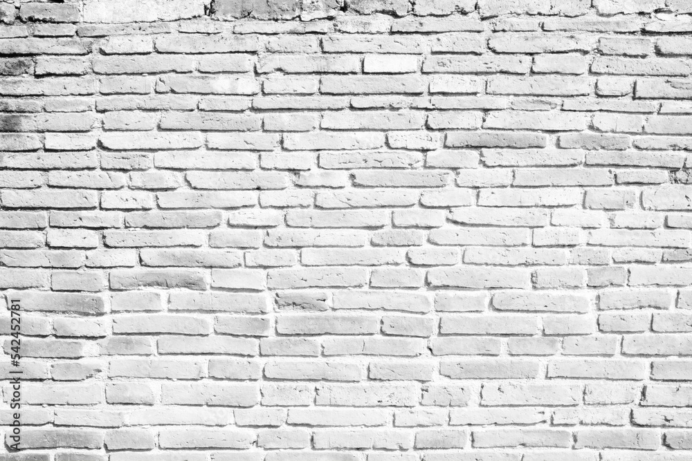 Fototapeta premium White Brick Wall Texture Background, Suitable for Backdrop, Template, and Product Presentation.
