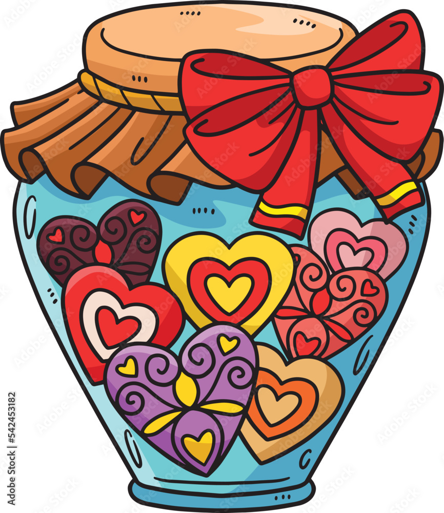 Jar of Heart Cartoon Colored Clipart Illustration Jar of Heart Cartoon Colored Clipart Illustration