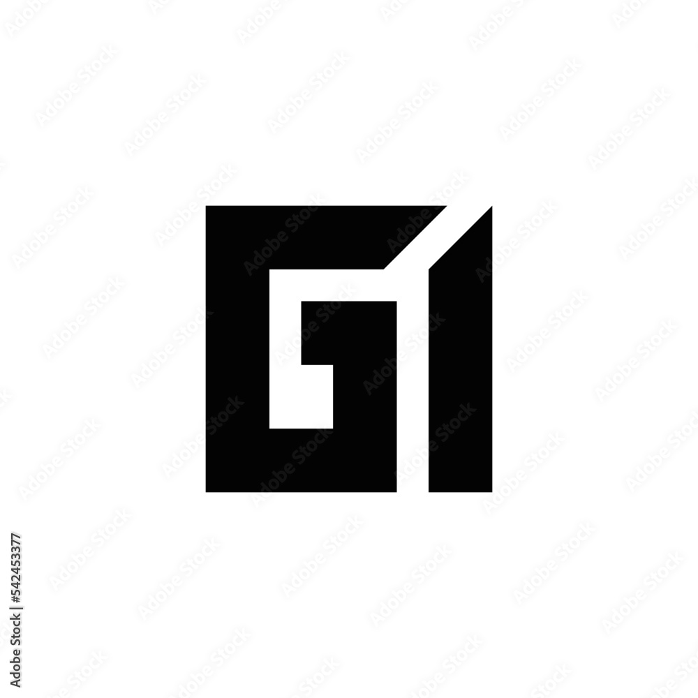 	
Abstract G and I initials monogram logo design, icon for business, template, simple, elegant