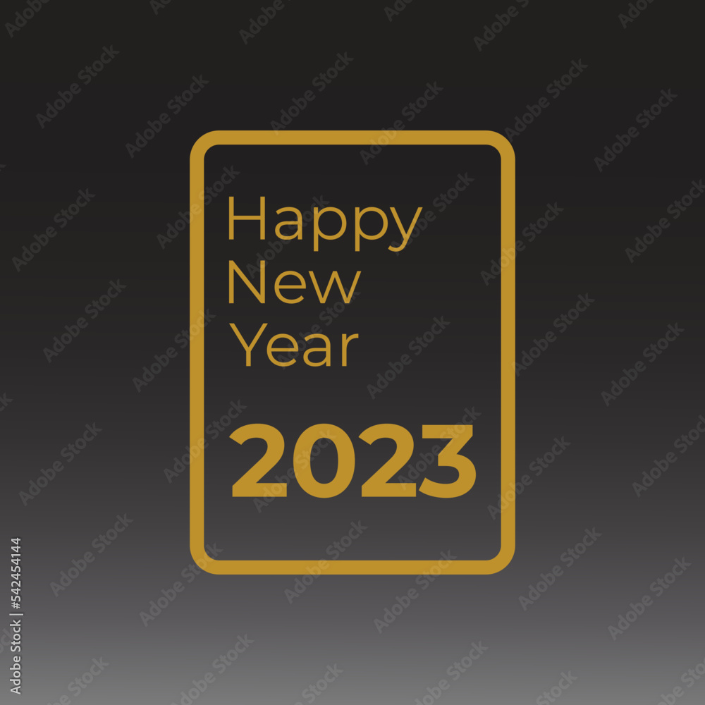 Happy New Year 2023 vector illustration for banners, greeting cards