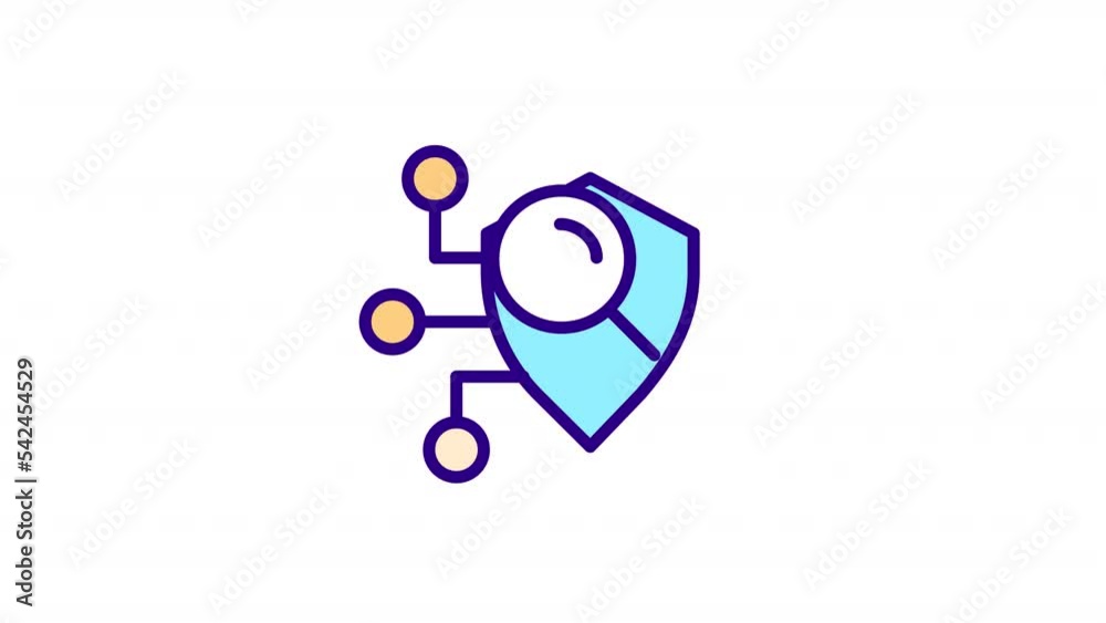 Animated security scan color icon. Detecting system weaknesses. Search vulnerabilities. Seamless loop HD video with alpha channel on transparent background. Simple filled line motion graphic animation Animated security scan color icon. Detecting system weaknesses. Search vulnerabilities. Seamless loop HD video with alpha channel on transparent background. Simple filled line motion graphic animation