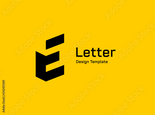 Letter E logo icon design template elements