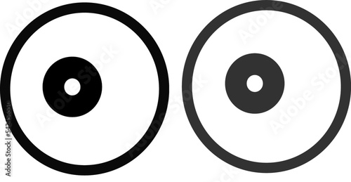 Eye icon sign round. illustration