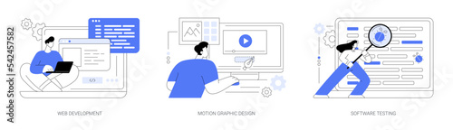 Fotografia IT company service abstract concept vector illustrations.