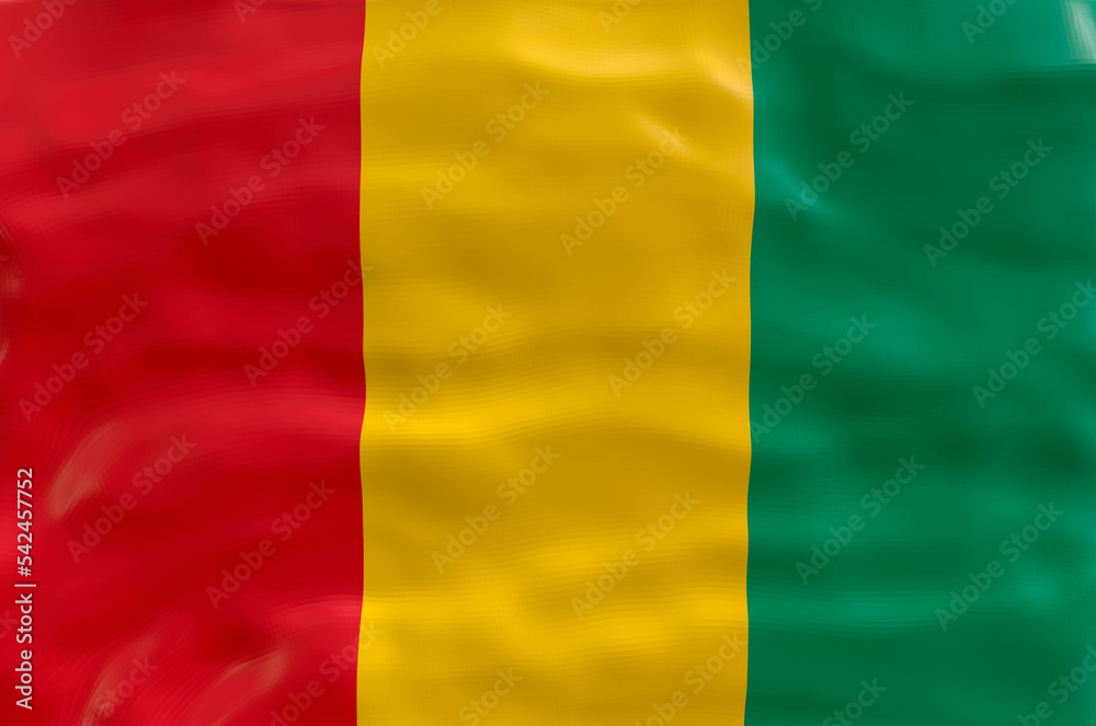 National flag  of Guinea. Background  with flag  of Guinea