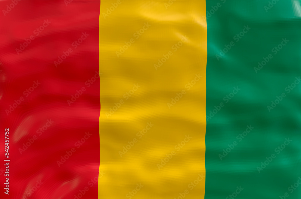 National flag of Guinea. Background with flag of Guinea National flag of Guinea. Background with flag of Guinea