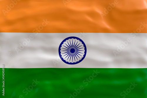 National flag of India. Background with flag of India