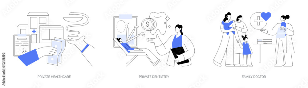 Healthcare insurance abstract concept vector illustrations. Healthcare insurance abstract concept vector illustrations.