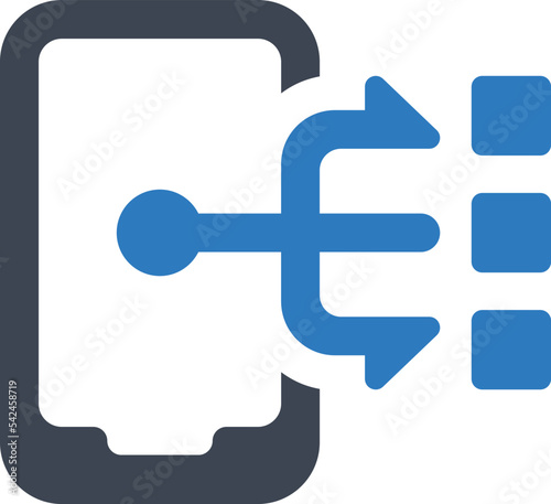 Mobile database structure icon