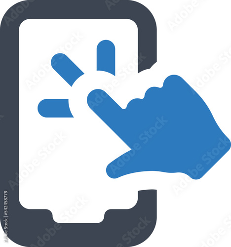 Mobile screen touch icon