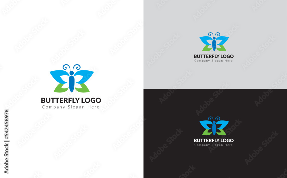 Vector file of a butterfly logo 
