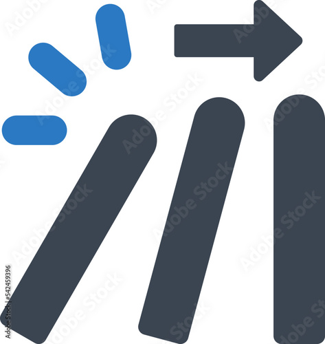 Domino impact icon