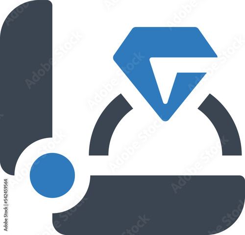 Ring engagement proposal icon