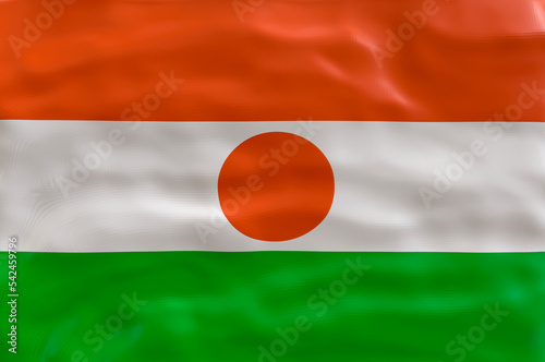 National flag of Niger. Background with flag of Niger.