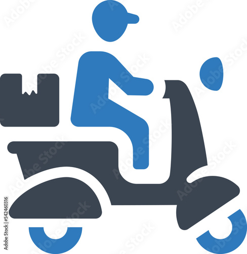 Motorbike delivery icon