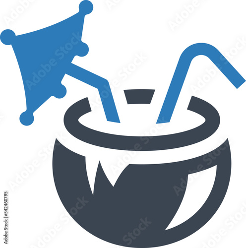 Coconut drink icon