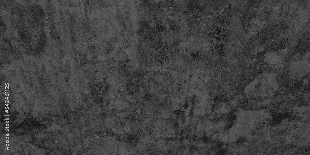 Grunge black wall texture, old style decorative grunge texture, grainy and scratched stone concrete  texture, ancient black background for construction and design.	
