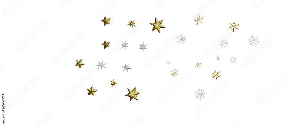 Christmas theme, golden openwork shiny snowflakes, star Christmas theme, golden openwork shiny snowflakes, star
