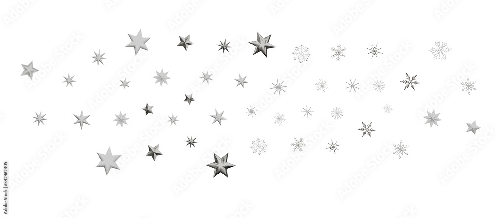 Snowflakes Falling On Snow - Winter Banner Snowflakes Falling On Snow - Winter Banner