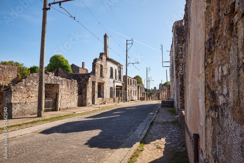 remains of the french village of oradour sur glane after the second world war photo