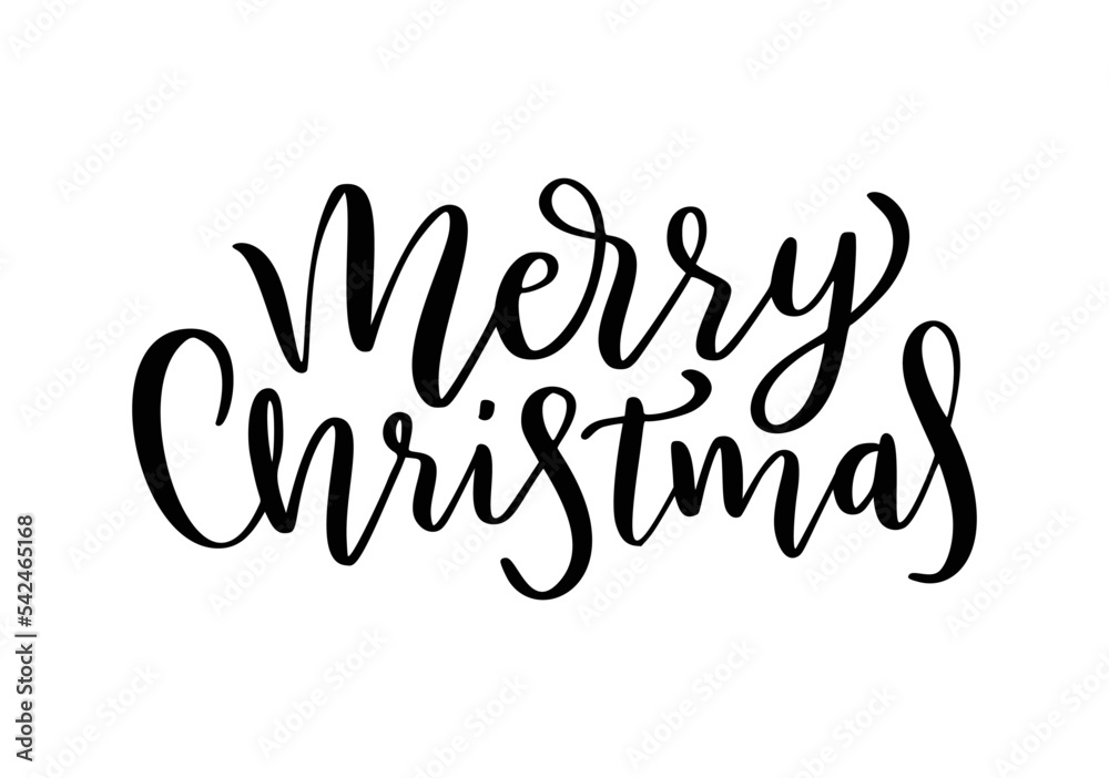 Merry Christmas typography, handwriting lettering. Holidays greeting card. Xmas text calligraphy style. Christmas festive design element. Isolated white background. Happy New Year season design Merry Christmas typography, handwriting lettering. Holidays greeting card. Xmas text calligraphy style. Christmas festive design element. Isolated white background. Happy New Year season design