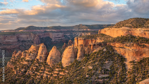 Morning light at Colorado National Monument in Grand Junction, Colorado- Coke Ovens overlook photo