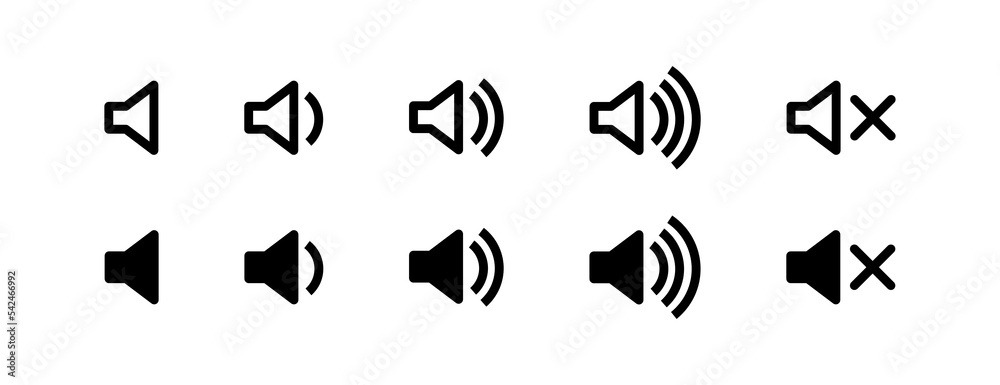 Sound icon. Audio volume symbol. Vector sign. Sound icon. Audio volume symbol. Vector sign.
