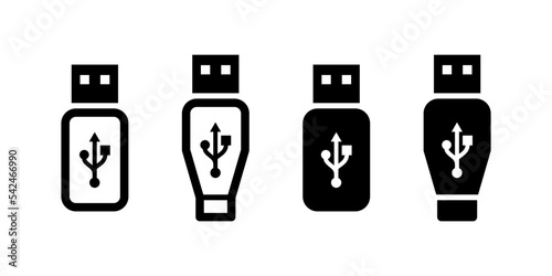 Flash drive icon. USB symbol. Vector sign.