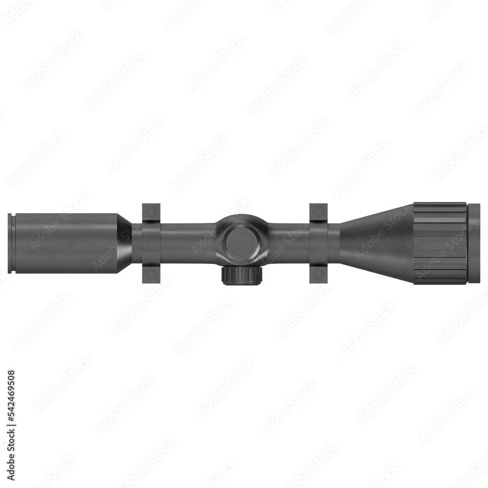 3d rendering illustration of a rifle scope