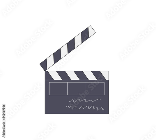 Movie clapper. Movie industry. 