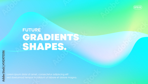 Future background with a color gradient style. Perfect liquid effect shape texture. Vector, 2022-2023