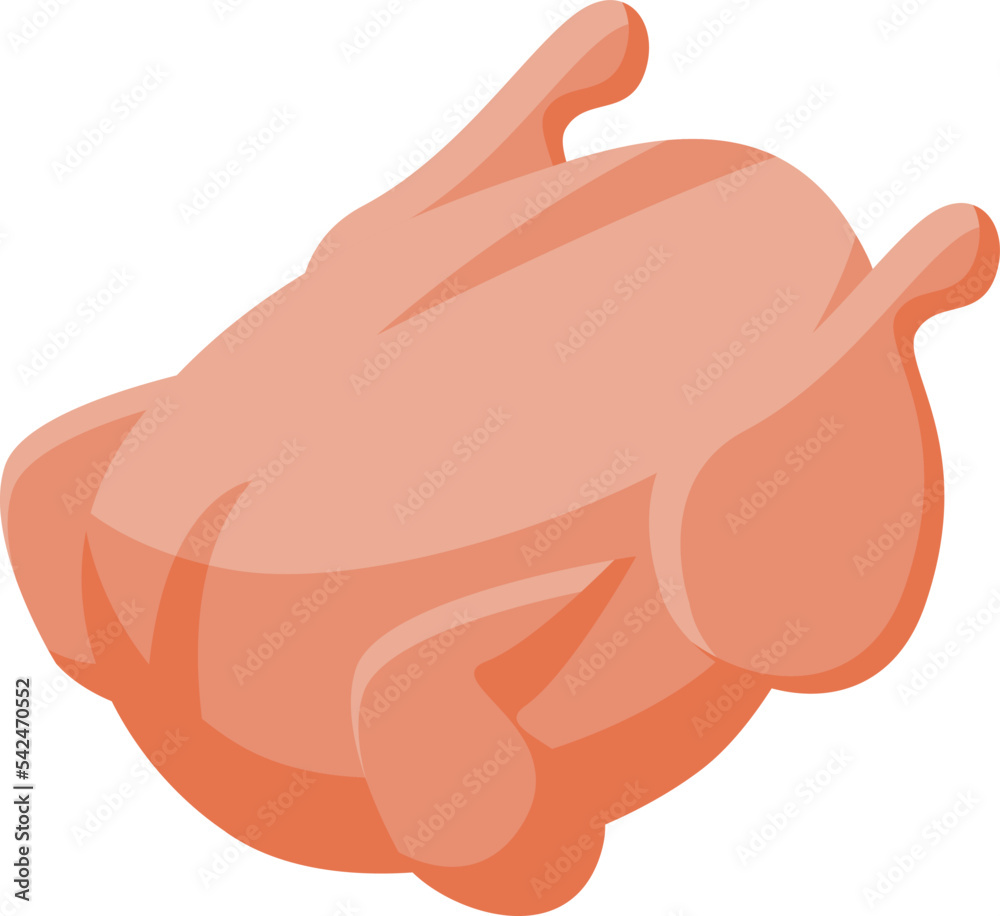 Raw chicken icon isometric vector. Spanish food. Restaurant meal Raw chicken icon isometric vector. Spanish food. Restaurant meal