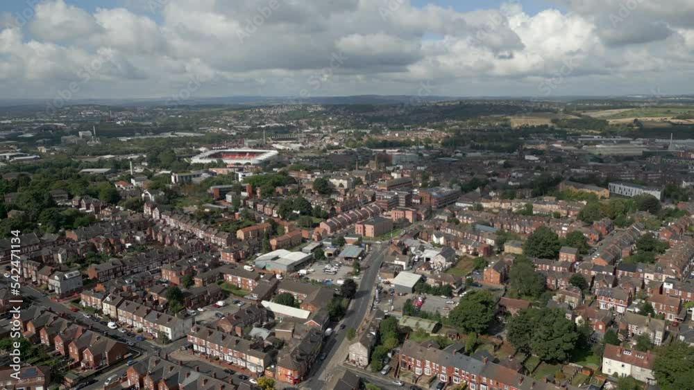 Wide generic aerial view of Doncaster town centre Wide generic aerial view of Doncaster town centre