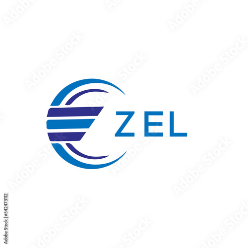 ZEL letter logo. ZEL blue image on white background. ZEL vector logo design for entrepreneur and business. ZEL best icon.