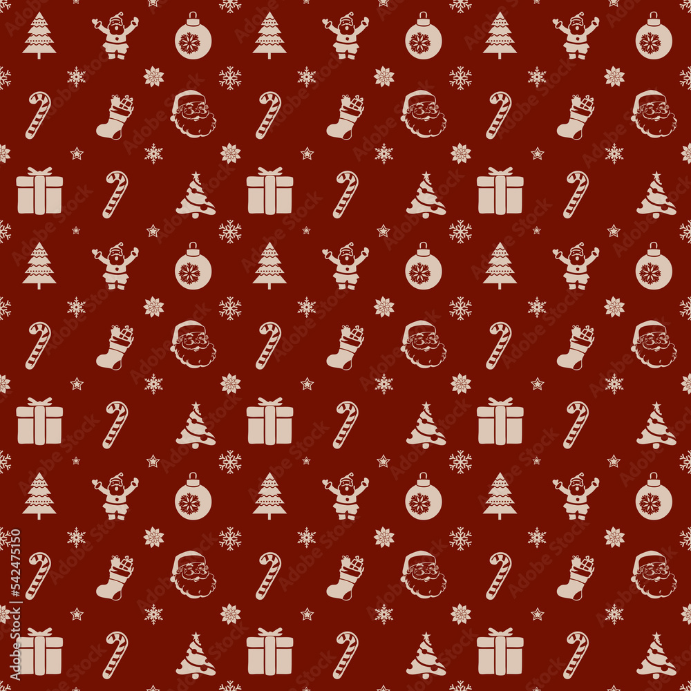 seamless pattern with christmas gifts and ornaments seamless pattern with christmas gifts and ornaments