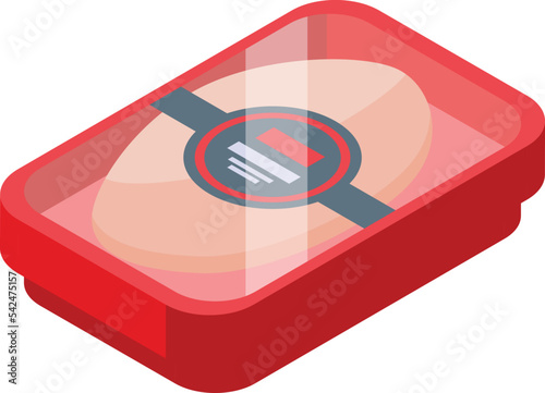 Duck food icon isometric vector. Goose cuisine. French meat