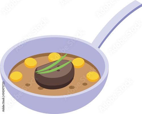 Duck food icon isometric vector. Goose cuisine. Foie pate