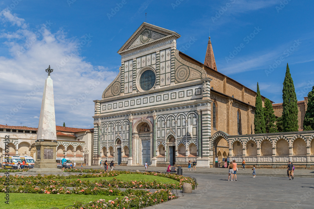 Basilica di Santa Maria Novella et Piazza Santa Maria Novella, à Florence, Italie