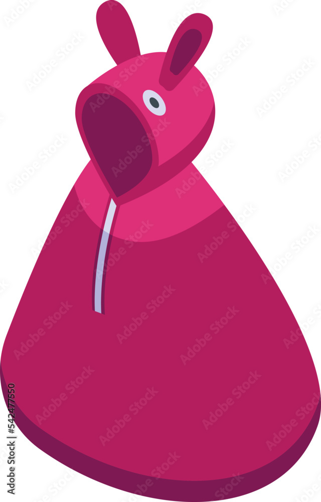 Kid rain cloak icon isometric vector. Super mantle. King robe