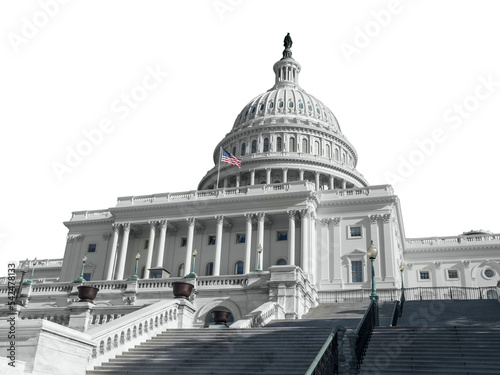 United States Capitol building isolated.